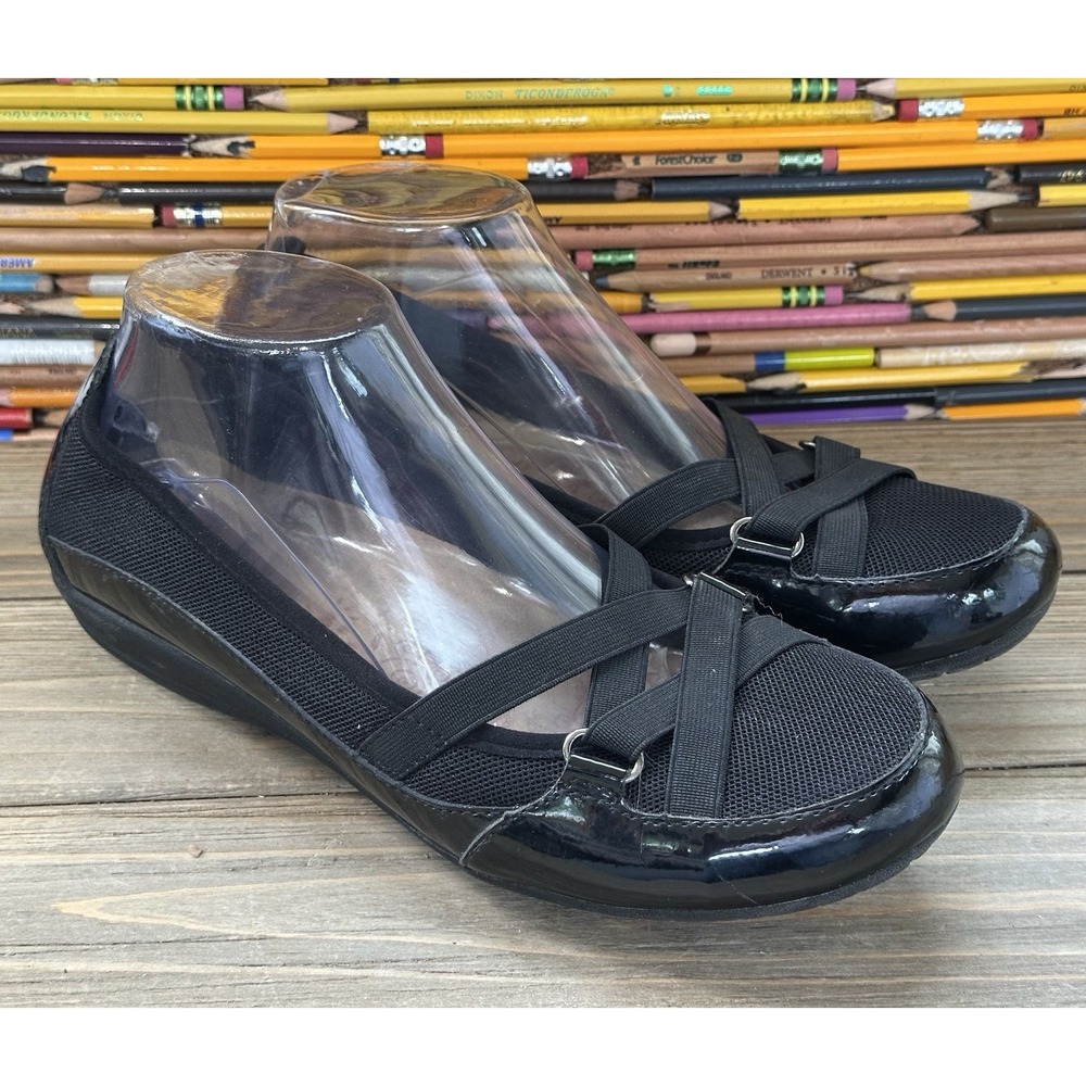 Earth Spirit Peni Ballet Comfort Mary Jane Womens 9 Black Excellent